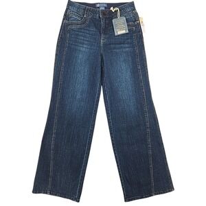 Democracy Absolution Skyrise Wide Leg Jeans Size 6 NWT Dark Wash Everyday Denim